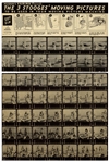 ''The 3 Stooges Moving Picture Machine'' Made by Pillsbury Farina -- Unassembled Cardboard Slide Projector Includes 49 Slides From ''False Alarms'' -- Missing Last 7 Slides, Else Very Good